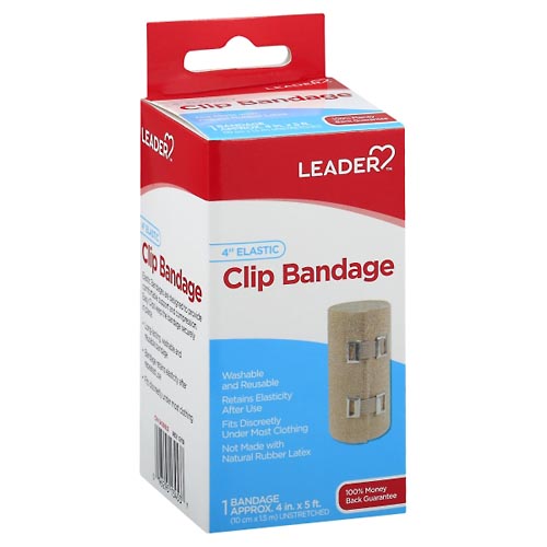 Image for Leader Clip Bandage, Elastic, 4 Inch,1ea from Jodi's Family Pharmacy