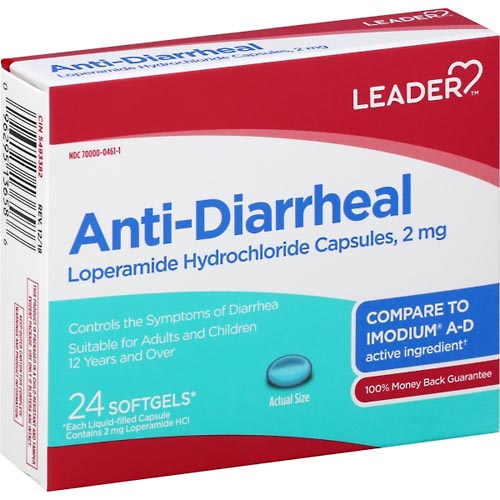 Image for Leader Anti-Diarrheal, Softgels,24ea from Jodi's Family Pharmacy