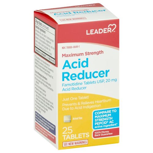 Image for Leader Acid Reducer, Maximum Strength, Tablets,25ea from Jodi's Family Pharmacy